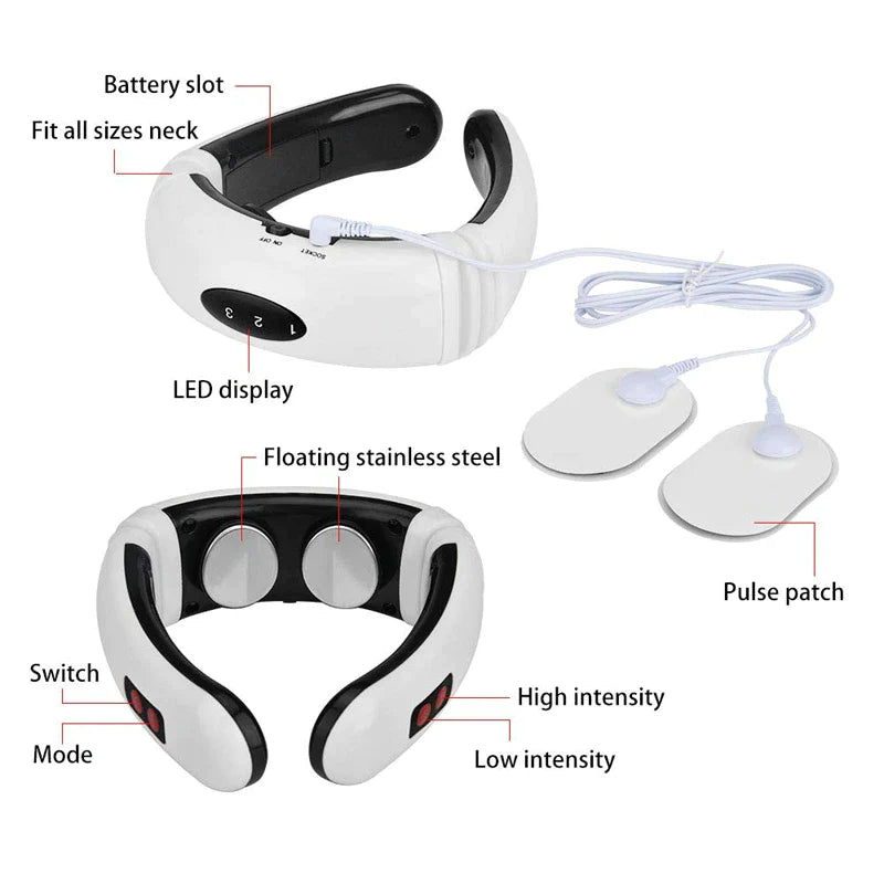 Electric Pulse Neck Massager for Pain Relief - 8 Modes & Magnetic Therapy - Readi Gear