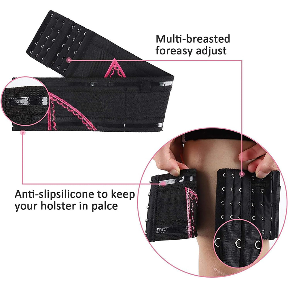 GlamGuard Adjustable Anti-Slip Thigh Holster for Women - GlamGuard Adjustable Anti-Slip Thigh Holster for Women Readi Gear