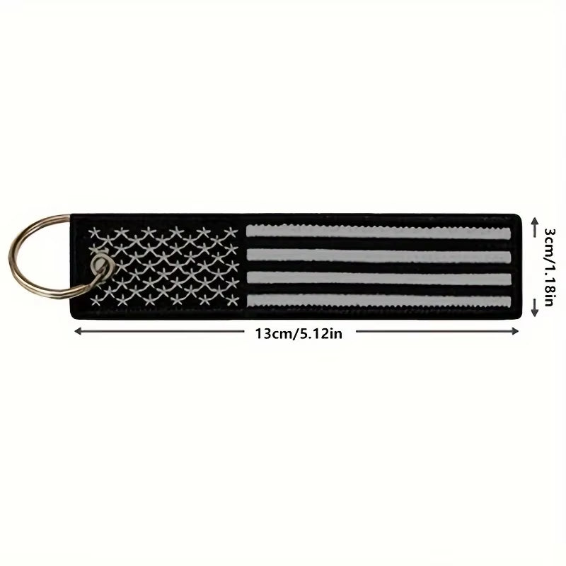 Stars & Stripes Keychain - USA Flag Tag for Cars, Motorcycles, Luggage - USA Flag Keychain Readi Gear