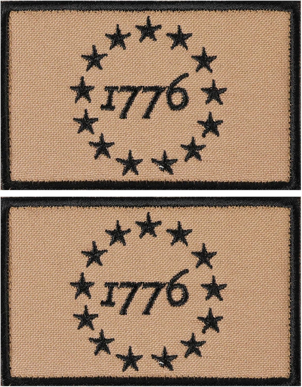 1776 Tactical Morale Patch - Military Embroidery (2 Pack) - 1776 Patches Readi Gear
