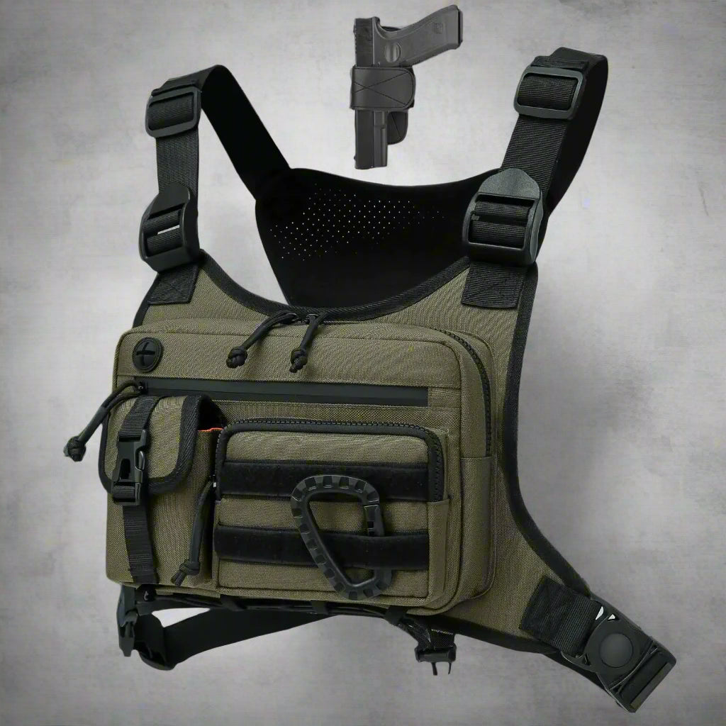 Concealed Carry Running Vest – Tactical Chest Pack for Fitness & Training - Chest pack, gear organizer Readi Gear