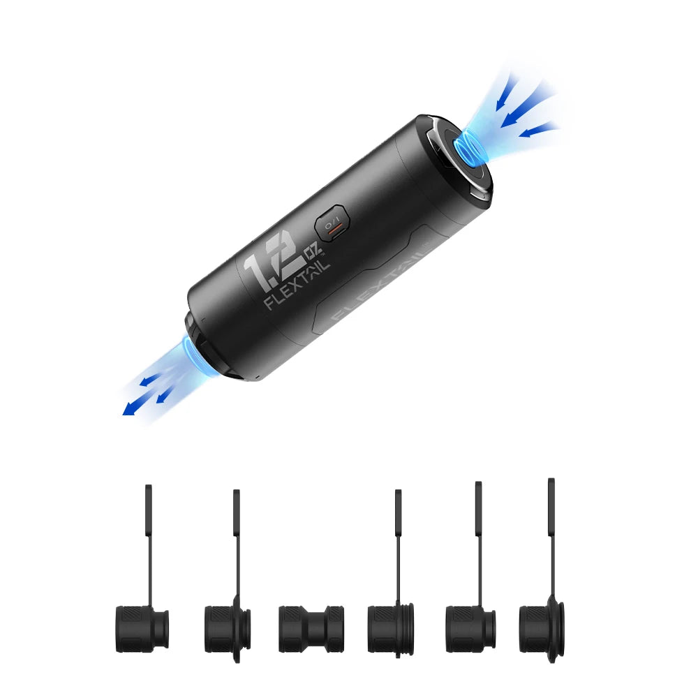 ZERO PUMP Ultra Mini Rechargeable Air Pump with 6 Nozzles for Camping - Air mattress pump Readi Gear