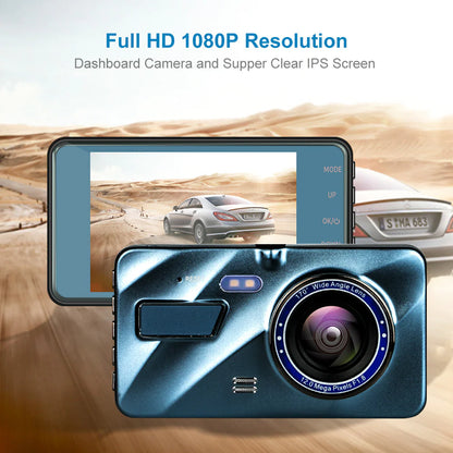 4” HD Touch Screen Dual Lens Dash Cam Recorder – Front & Rear Night Vision - Dash camera Readi Gear
