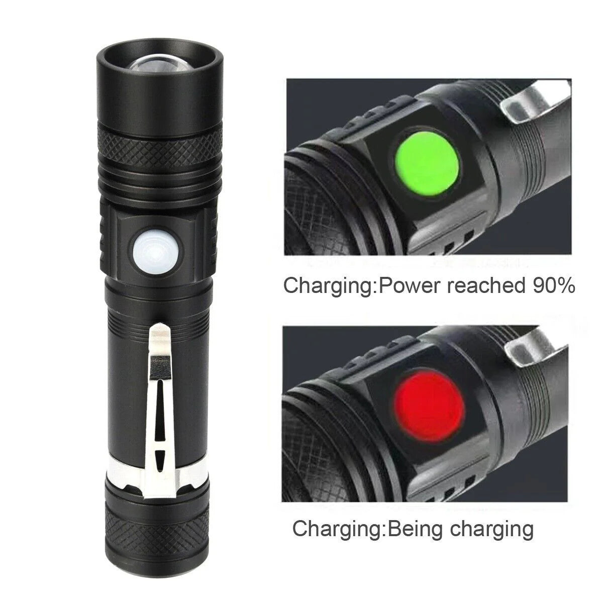 Ultra Bright 90000LM LED Flashlight - Zoomable & Rechargeable - Multifunctional Flashlight Readi Gear