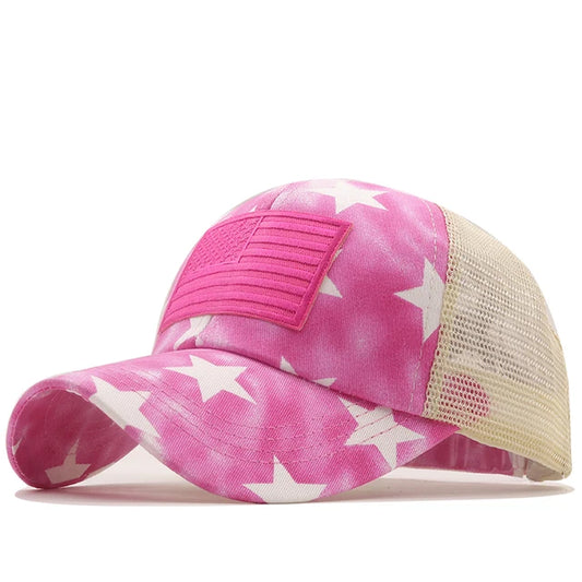 Lady Liberty Mesh USA Flag & Stars Cap - Lady Liberty Mesh USA Flag & Stars Cap Readi Gear