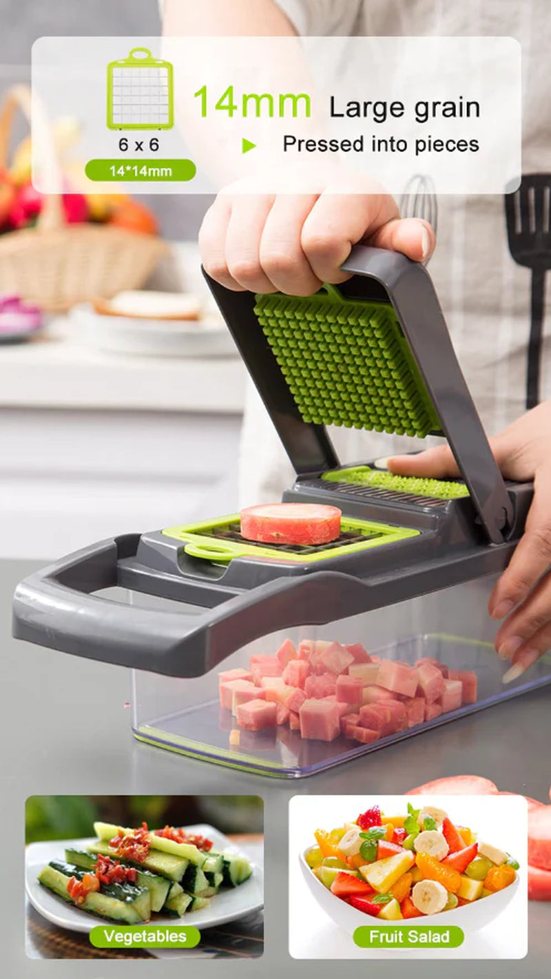 MasterChef 14-Piece Vegetable Fruit Chopper Dicer Slicer Set - Kitchen Slicer Readi Gear