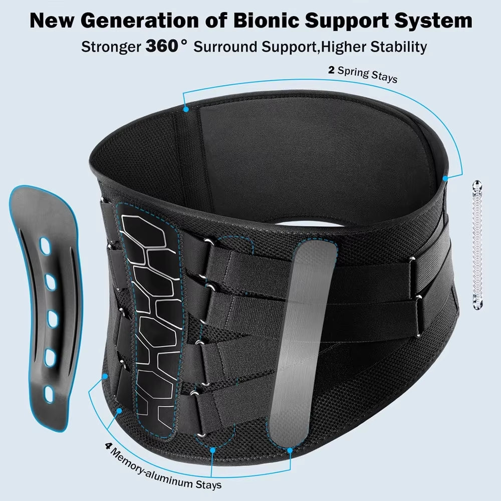 FlexAlign Lumbar Support Belt – Relieves Back Pain & Improves Posture - Back Support Belt Readi Gear