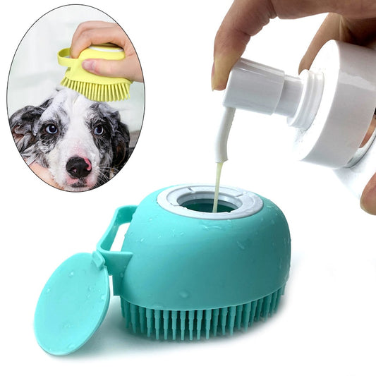 PupSpa Silicone All-in-One Bath Brush & Massager - Dog grooming bath brush Readi Gear