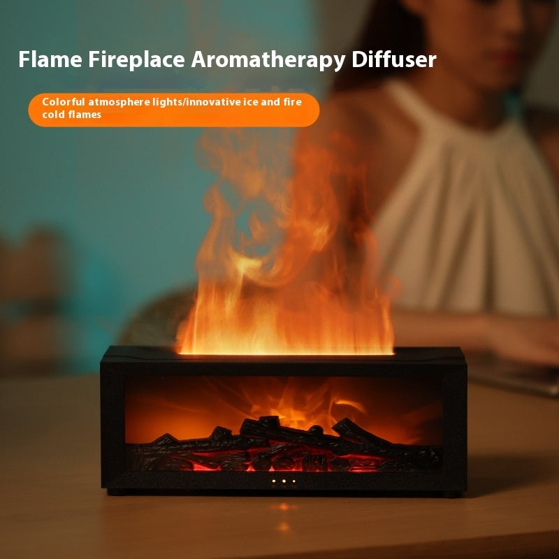 WarmGlow Mini Fireplace Diffuser - Aromatherapy Flame Humidifier - Fireplace diffuser Readi Gear