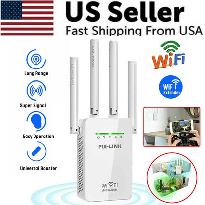 High-Speed Dual Band 1200Mbps WiFi Range Extender Repeater Booster - WiFi Range Extender Readi Gear