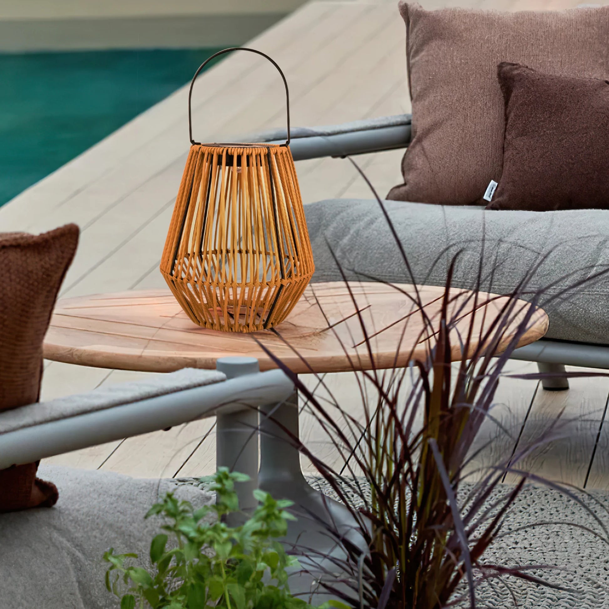 SolarNest Rattan Lantern: Solar-Powered Ambiance for Patios & Walkways - Solar Lantern Readi Gear