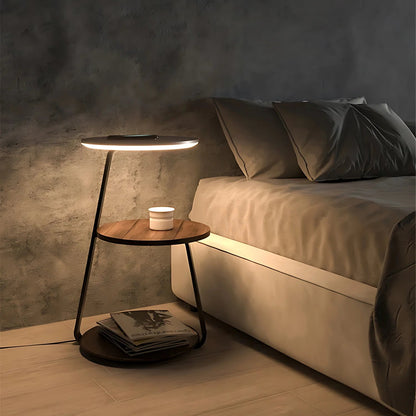 SmartGlow Nightstand: Dimmable LED Nightlight & Wireless Device Charger