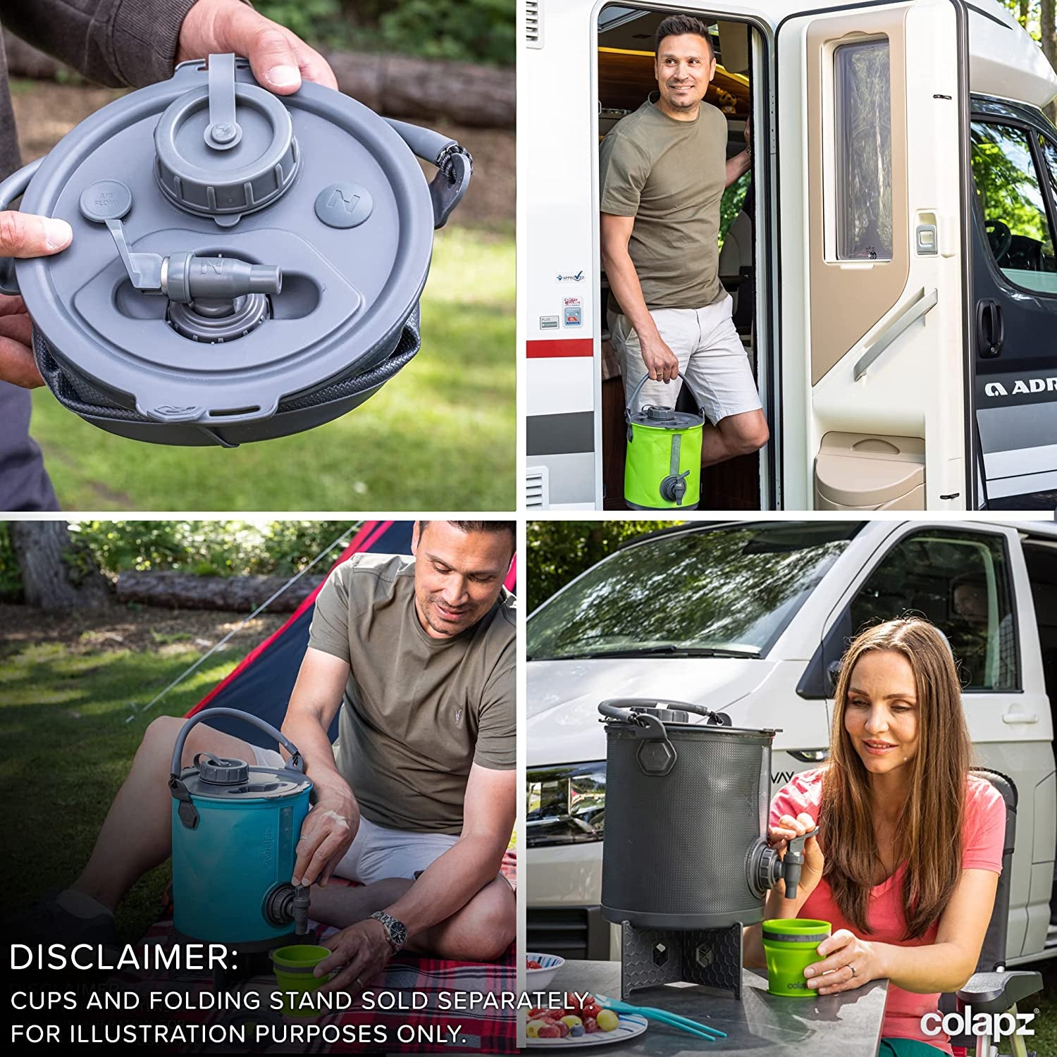 2-in-1 Collapsible Camping Water Jug & Bucket with Spigot - BPA Free - Collapsible Water Bucket Readi Gear