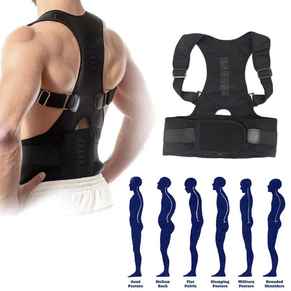 AlignPro Magnetic Posture Corrector - Adjustable Back Support Brace - Readi Gear