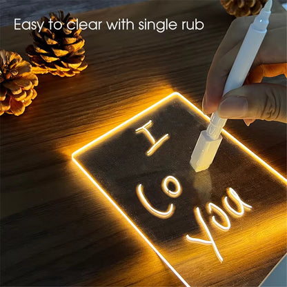 GlowWrite LED Night Light & Erasable Message Board - USB Powered - GlowWrite LED Night Light Readi Gear