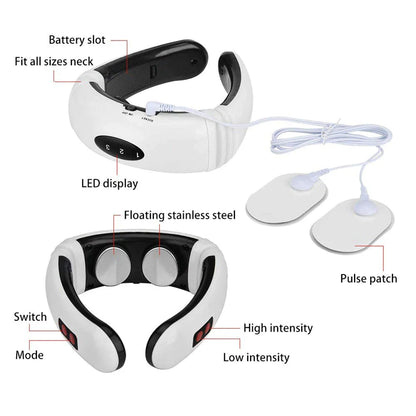 Electric Pulse Neck Massager for Pain Relief - 8 Modes & Magnetic Therapy - Readi Gear