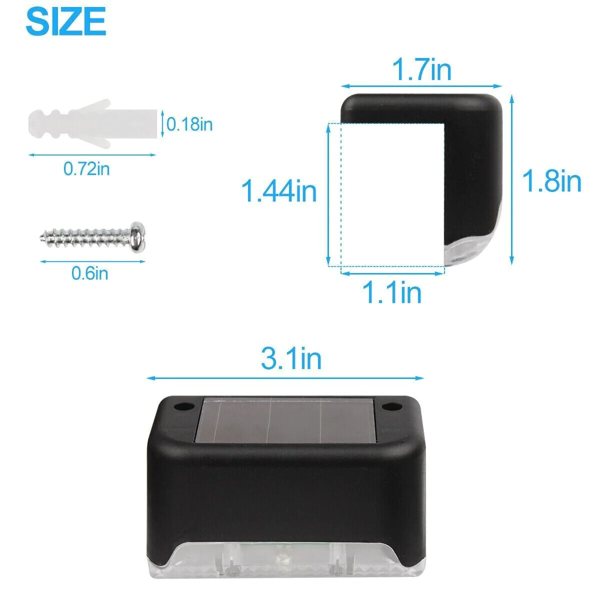 SolarGlow Outdoor Lights for Decks, Steps and Fences (8-Pack) - SolarGlow Outdoor Lights for Decks, Steps and Fences (8-Pack) Readi Gear