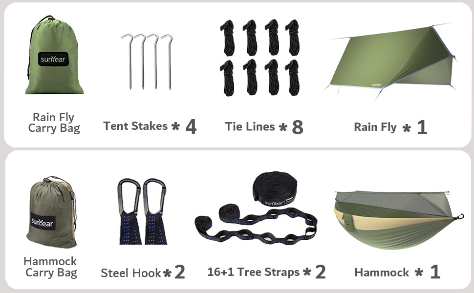 Outlander 2-Person Hammock Tent with Net & Straps - Adventure-Ready - Hammock tent with mosquito net Readi Gear