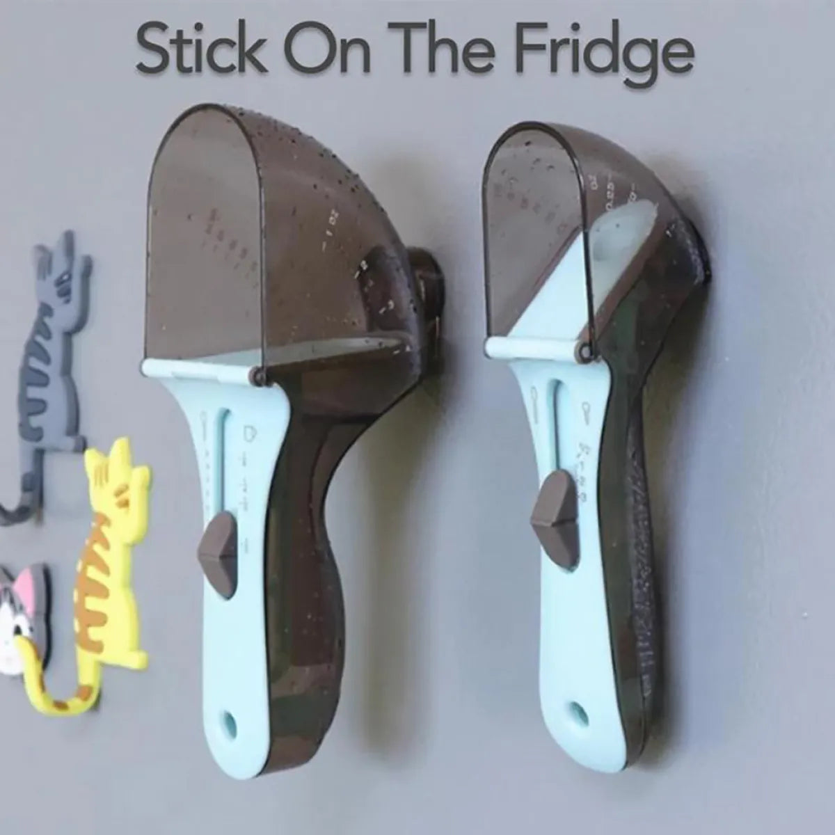 QuickMeasure Magnetic Measuring Set - For Dry & Liquid Ingredients - Adjustable measuring cup and spoon set Readi Gear