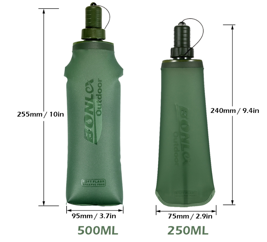 HydroFold Collapsible Survival Water Bottle - BPA & PVC Free - Folding Water Bottle Readi Gear