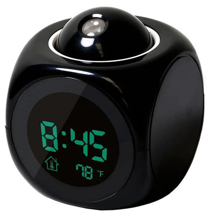 90° Swivel LED Projection Alarm Clock with Voice Talking & Weather Display - 90° Swivel LED Projection Alarm Clock with Voice Talking & Weather Display Readi Gear