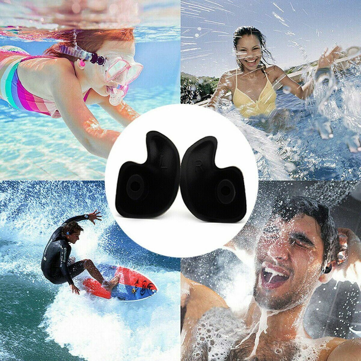 Premium Soft Silicone Ear Plugs for Snore Relief, Swimming & Travel (5/10 Pairs) - Earplugs Readi Gear