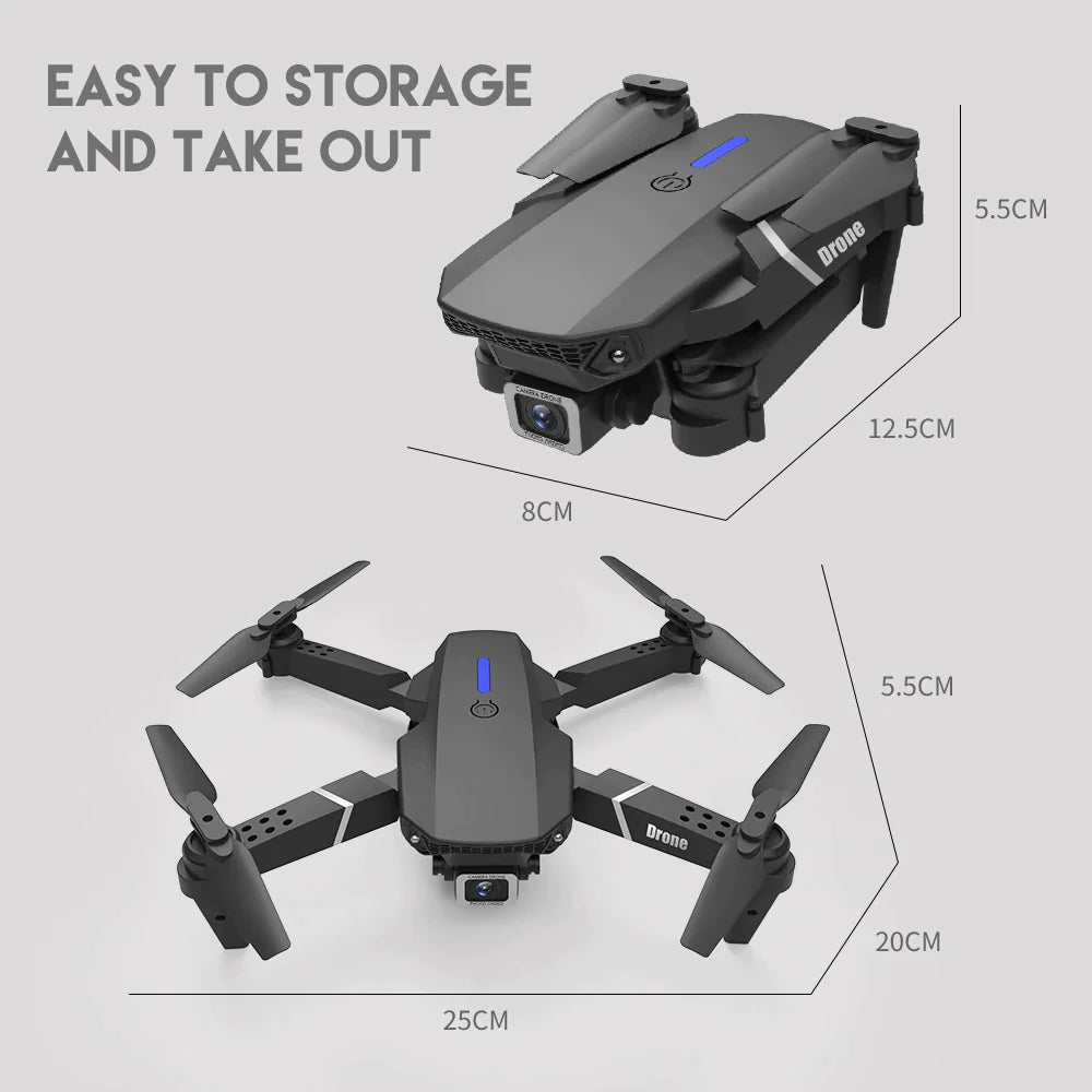 SkyCapture 4K HD Dual Camera Foldable Drone +4 Battery - Dual Camera Drone Readi Gear