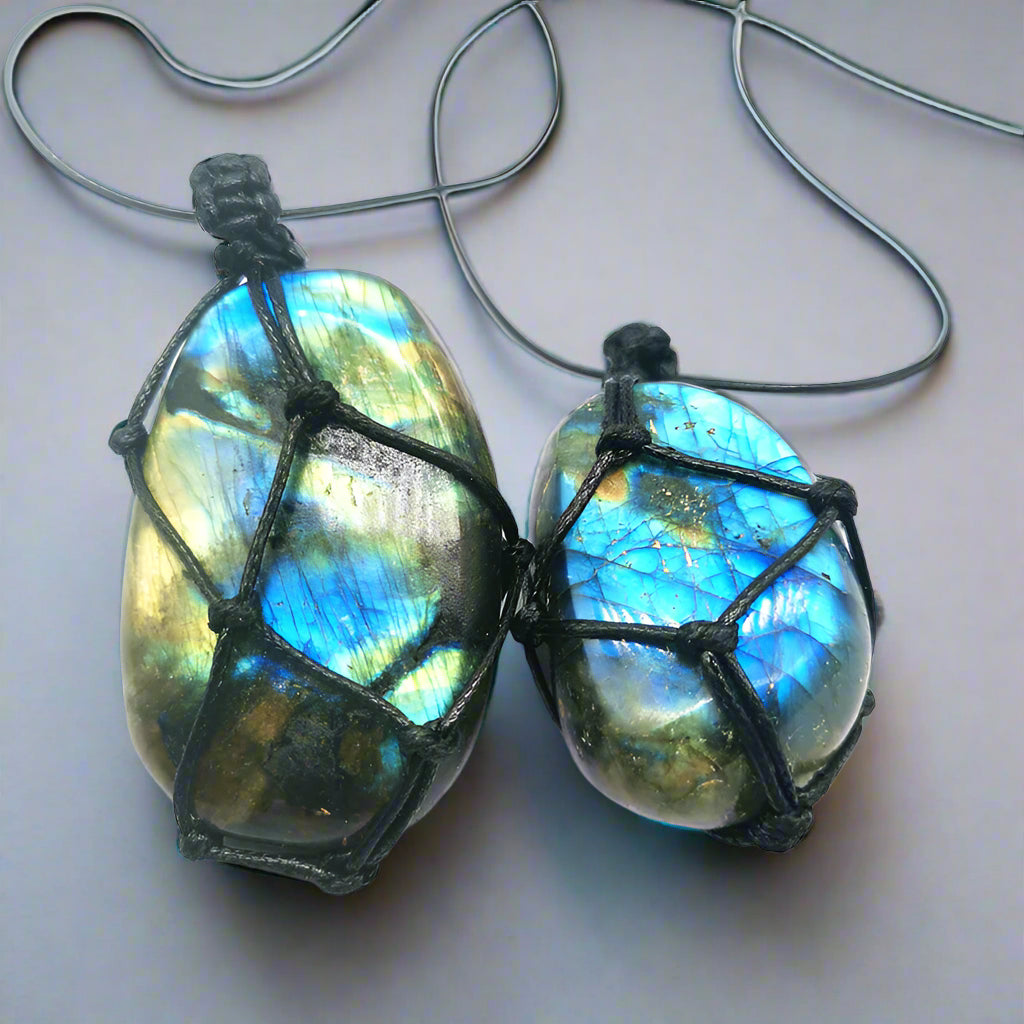 Labradorite Protection Amulet Pendant - different shapes and sizes