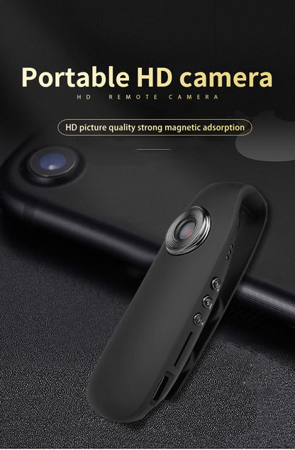 Mini HD Body Cam – Wearable, Motion Detection, Loop Recording