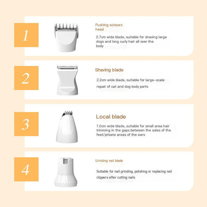 GentlePaws 4-In-1 Quiet Grooming Kit for Dogs & Cats - Pet Grooming Kit Readi Gear