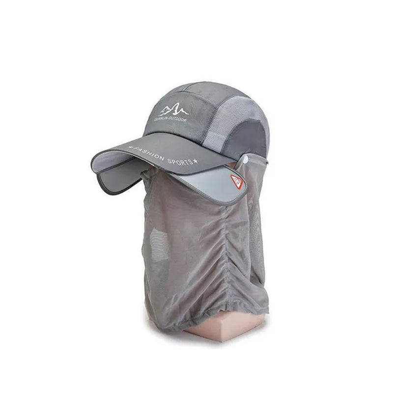 Fishing Sun Hat with UV Protection Face Mask & Sunshade Veil - Fishing Sun Hat with UV Protection Face Mask & Sunshade Veil Readi Gear