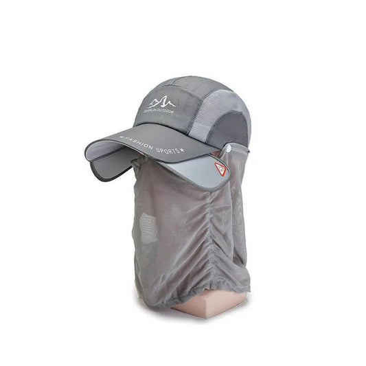 Fishing Sun Hat with UV Protection Face Mask & Sunshade Veil - Fishing Sun Hat with UV Protection Face Mask & Sunshade Veil Readi Gear
