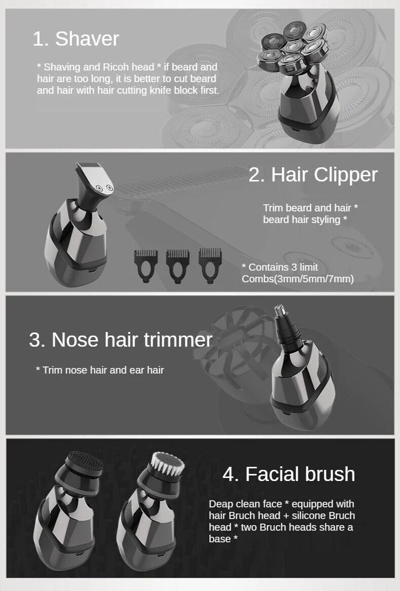 7D Pro Series Cordless Head Shaver & Hair Trimmer Kit for Men - Readi Gear