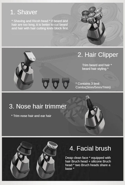 7D Pro Series Cordless Head Shaver & Hair Trimmer Kit for Men - Readi Gear