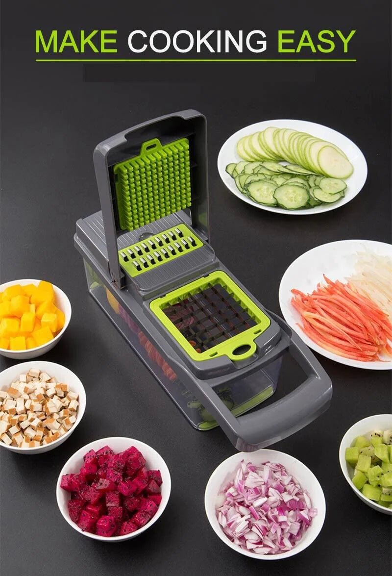 MasterChef 14-Piece Vegetable Fruit Chopper Dicer Slicer Set - Kitchen Slicer Readi Gear