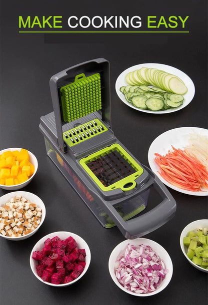 MasterChef 14-Piece Vegetable Fruit Chopper Dicer Slicer Set - Kitchen Slicer Readi Gear