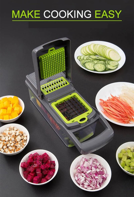 MasterChef 14-Piece Vegetable Fruit Chopper Dicer Slicer Set - Kitchen Slicer Readi Gear