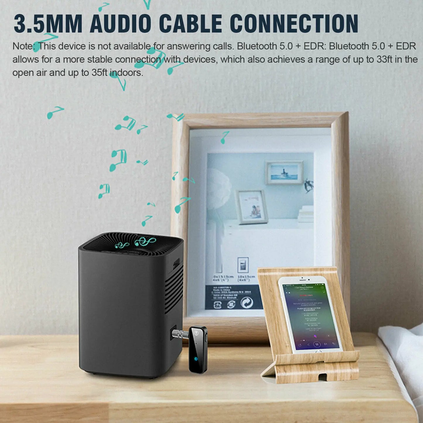 Universal Bluetooth 5.0 Audio Adapter for Car & Home Stereo - Universal Bluetooth 5.0 Audio Adapter for Car & Home Stereo Readi Gear