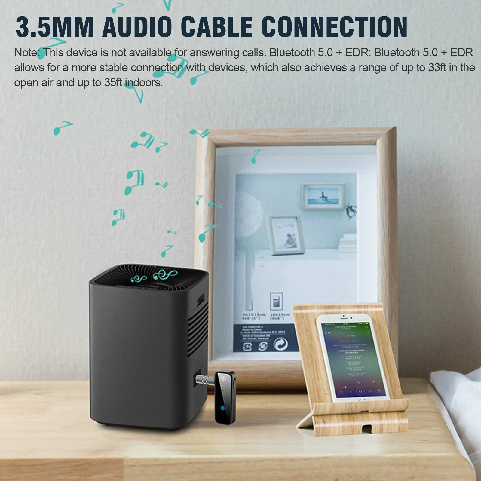 Universal Bluetooth 5.0 Audio Adapter for Car & Home Stereo - Universal Bluetooth 5.0 Audio Adapter for Car & Home Stereo Readi Gear