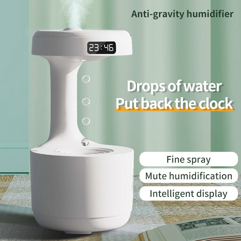 GravityFlow LED Humidifier - Anti-Gravity Mist, Aroma Diffuser & Clock - Anti gravity aroma diffuser Readi Gear
