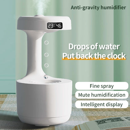 GravityFlow LED Humidifier - Anti-Gravity Mist, Aroma Diffuser & Clock - Anti gravity aroma diffuser Readi Gear