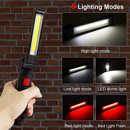 360° Rotating LED Work Light with 5 Modes, Hook and Magnetic Base - Work Light Readi Gear