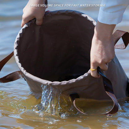 Collapsible Fishing & Camping Bucket - 25L with Mesh Bag Insert & Side Pocket - Collapsible Fishing & Camping Bucket - 25L with Mesh Bag Insert & Side Pocket Readi Gear