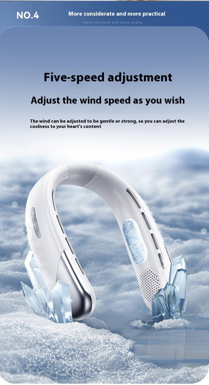 CoolWave Mini Portable USB Bladeless Neck Fan – Silent Operation & 5 Speeds - Neck Cooling Fan Readi Gear