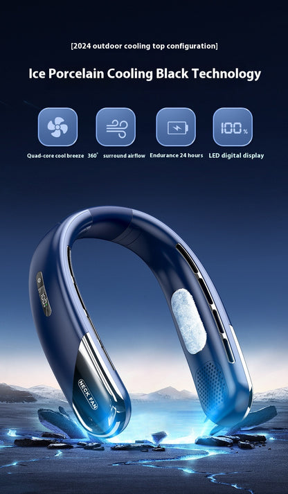 CoolWave Mini Portable USB Bladeless Neck Fan – Silent Operation & 5 Speeds - Neck Cooling Fan Readi Gear