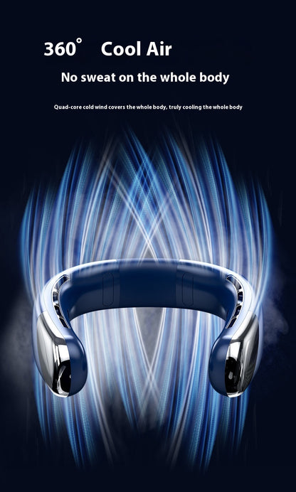 CoolWave Mini Portable USB Bladeless Neck Fan – Silent Operation & 5 Speeds - Neck Cooling Fan Readi Gear