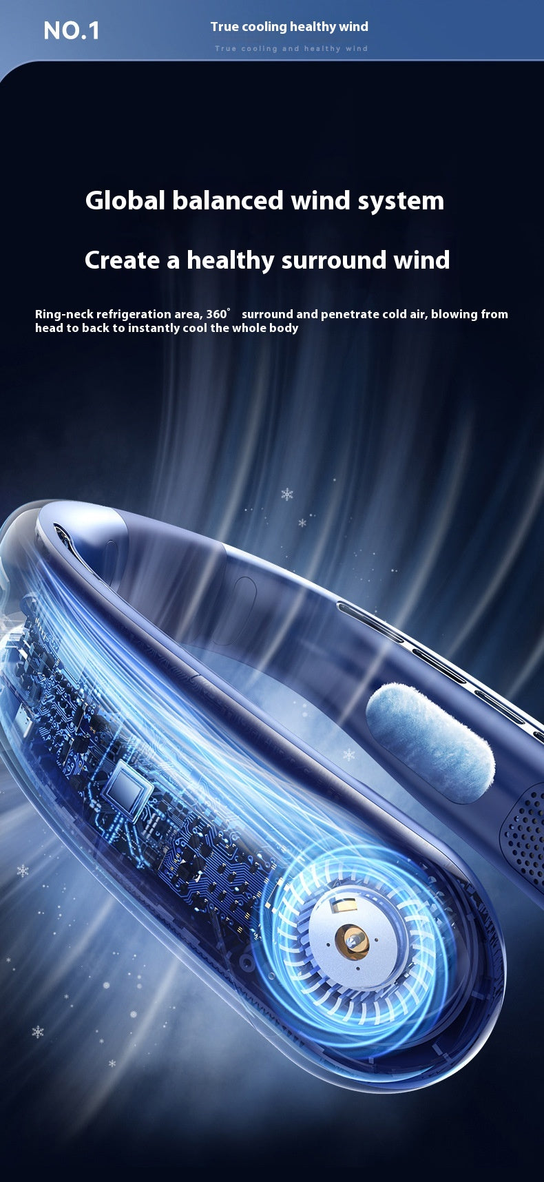 CoolWave Mini Portable USB Bladeless Neck Fan – Silent Operation & 5 Speeds - Neck Cooling Fan Readi Gear