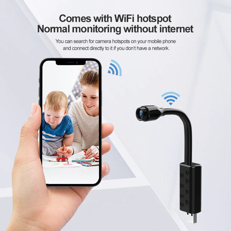 Mini Wireless Spy Camera - 1080P HD WiFi IP Cam with Night Vision - Hidden Wireless Spy Camera Readi Gear