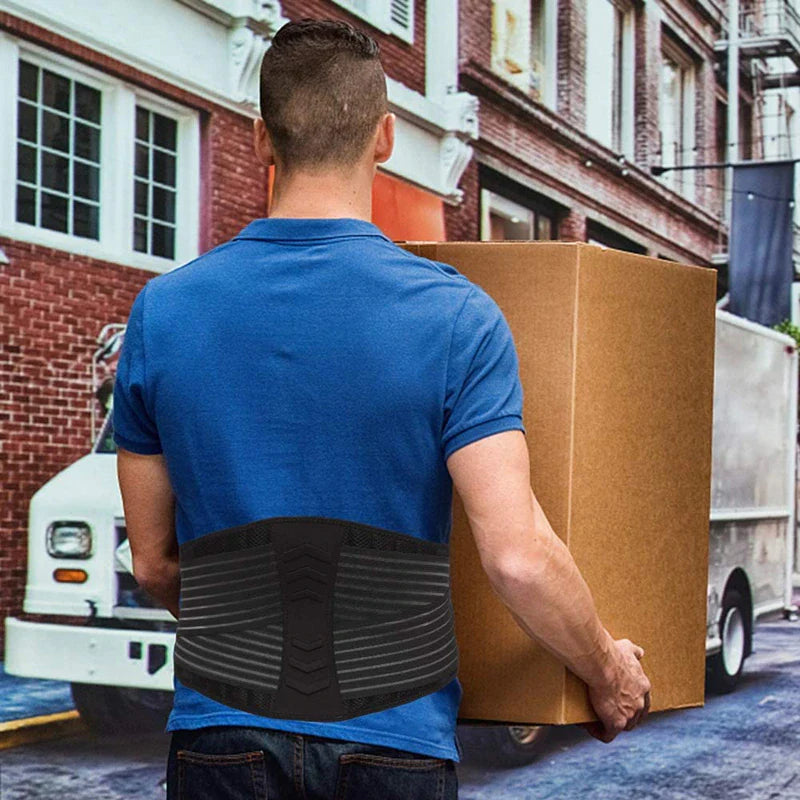Lower Back Support Brace Lumbar Waist Belt Double Pull Breathable Belt Men Women - Readi Gear