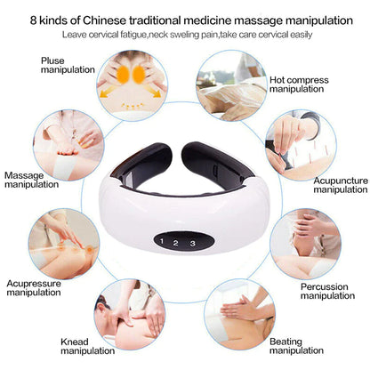 Electric Pulse Neck Massager for Pain Relief - 8 Modes & Magnetic Therapy - Readi Gear